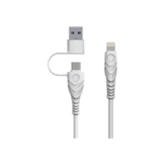 BIOND BIO-CT-IP USB-C to Lightning & USB-A 3,5A cable 1,2m