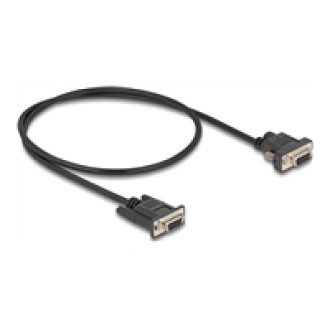 DELOCK Seriell Kabel RS-232 D-Sub9 Buchse zu D-Sub9 Buchse Stromanschluss an Pin 9 0,5m