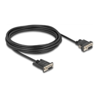 DELOCK Seriell Kabel RS-232 D-Sub9 Buchse zu D-Sub9 Buchse Stromanschluss an Pin 9 5m