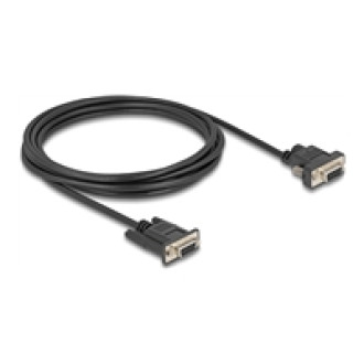 DELOCK Seriell Kabel RS-232 D-Sub9 Buchse zu D-Sub9 Buchse Stromanschluss an Pin 9 3m
