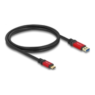 DELOCK USB 10 Gbps Kabel USB Typ-A Stecker zu USB Type-C Stecker 1m rot Metall