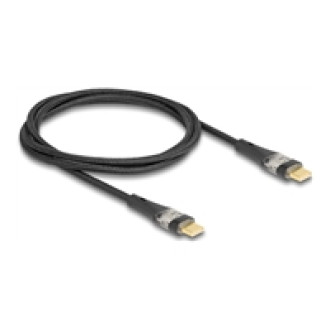 DELOCK USB 2.0 Schnellladekabel USB Type-C Stecker zu Stecker transparent PD 3.0 100W 1m