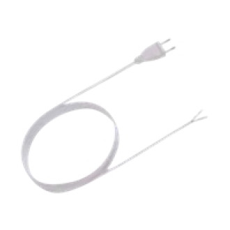 BACHMANN Zuleitung 2x0.75 2m schwarz H03VVH2-F Eurostecker unverpackt