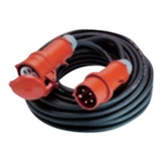 BACHMANN Extension 5G1,5mm sw 5m H07RN-F CEE 16A rot 400V