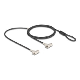 NAVILOCK Dual Notebook Sicherungskabel mit Schlussel fur Kensington Slot 3 x 7mm und Noble Wedge Slot 3,2 x 4,5mm