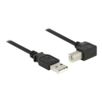 DELOCK Kabel USB 2.0 Typ-A Stecker > USB 2.0 Typ-B Stecker gewinkelt 5m schwarz