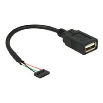 DELOCK Kabel USB 2.0 Pfostenbuchse 2,00mm 5 Pin > USB 2.0 Typ-A Buchse 15cm