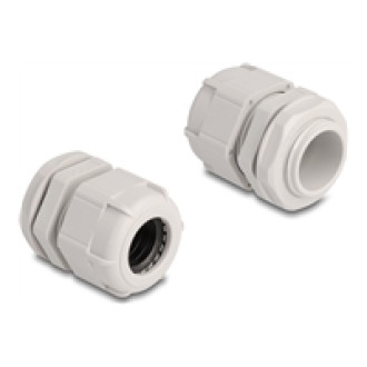 DELOCK Kabelverschraubung M25 10 Stuck grau