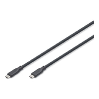 DIGITUS USB Silicone connection cable USB-C - USB-C 1m USB 4.0 Gen3 40G 240W 8K black