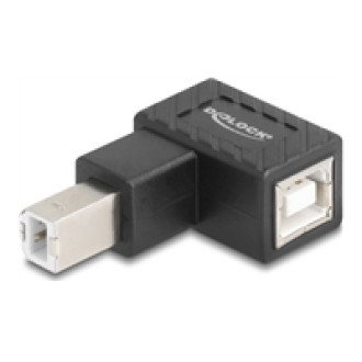 DELOCK USB 2.0 Adapter USB Typ-B Stecker zu USB Typ-B Buchse 90 gewinkelt unten