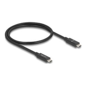 DELOCK USB 80 Gbps Kabel USB Type-C Stecker zu Stecker 16K 60 Hz PD 3.1 240 W E-Marker koaxial 0,5m schwarz