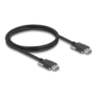 DELOCK USB 5 Gbps Kabel Typ-A Stecker zu Typ-A Stecker mit Schraubenabstand 22mm 1m schwarz