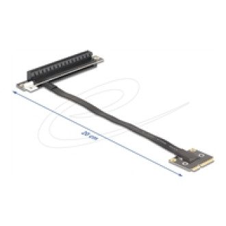 DELOCK Adapter Mini PCIe Stecker zu PCIe 3.0 x16 Slot 90 gewinkelt mit Kabel 20cm