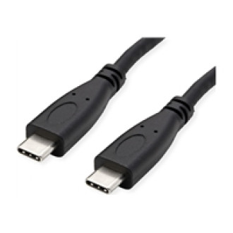 ROLINE USB 3.2 Gen 2 Kabel C-C ST/ST 10Gbit/s Emark 100W schwarz 0,5m