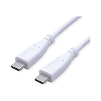 VALUE USB 3.2 Gen 2 Kabel C-C ST/ST 10Gbit/s Emark 100W weiss 0,5m