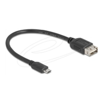 DELOCK USB 2.0 Kabel EASY USB Typ Micro-B Stecker zu EASY USB Typ-A Buchse 0,2m