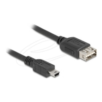 DELOCK USB 2.0 Kabel USB Typ Mini-B Stecker zu EASY USB Typ-A Buchse 3m