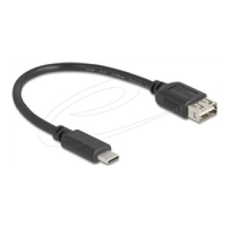 DELOCK USB 2.0 Kabel USB Type-C Stecker zu EASY USB Typ-A Buchse 0,2m