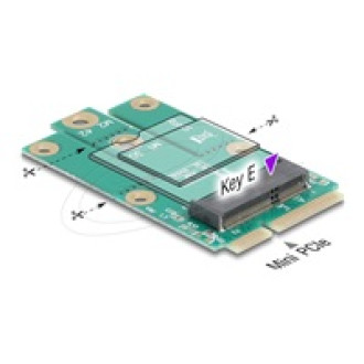 DELOCK Adapter Mini PCIe Stecker zu M.2 Key E Slot