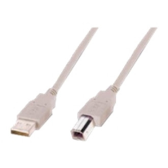 DIGITUS USB2.0 Anschlusskabel 2m USB A zu USB B bulk beige (P) Projekt REWE
