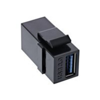 INLINE USB 3.0 Keystone Snap-In Einsatz USB-A Buchse Buchse schwarz