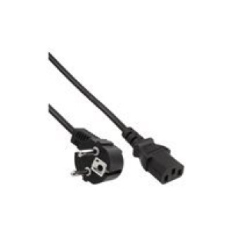 INLINE BULK 35er Netzkabel Schutzkontakt gewinkelt auf Kaltgeraetestecker C13 1,8m
