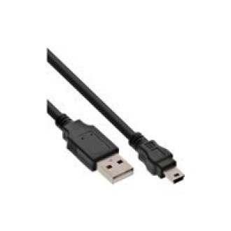 INLINE USB 2.0 Mini-Kabel USB A Stecker an Mini-B Stecker 5pol. schwarz 1m
