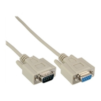 INLINE BULK 20er Serielle Verlaengerung 9pol Stecker Buchse vergossen 1:1 belegt 5m