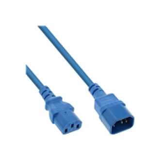 INLINE BULK 75er Kaltgeraeteverlaengerung C13 auf C14 blau 0,5m