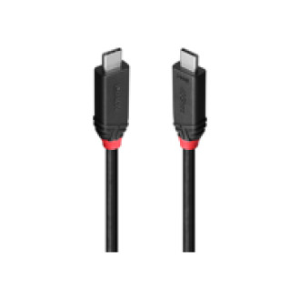 LINDY 0,5m USB4 240W Typ C Kabel Black Line