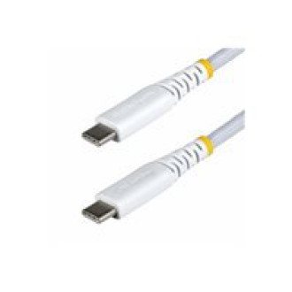 STARTECH.COM 30cm USB-C Ladekabel 60W 3A PD Geflochtenes Nylon-TPE Mantel Robustes USBC Laptop-Handy Ladekabel Weiss