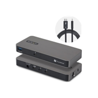 STARTECH.COM 4-Port Thunderbolt 5 Hub mit Thunderbolt Share KVM 80/120Gbps 8K Multi-Display 140W PD USB-A 10Gbps TB4 &amp USB4