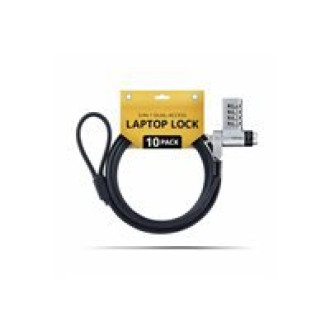 STARTECH.COM 10er-Pack 3-in-1 Laptop-Sicherheitsschloss Dual-Access 2m gleichschliessend/Zahlenkombination fur Noble Wedge Nano K-Sl