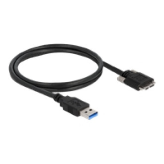 DELOCK Kabel USB 3.0 Typ-A Stecker zu Typ Micro-B Stecker mit Schrauben 1m