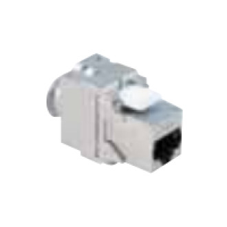 BACHMANN Keystone CAT6a STP Kupplung RJ45/LSA-Anschlusstechnik 10GB metallic