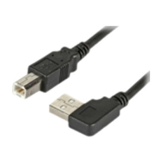 EFB USB2.0 Anschlusskabel A gewinkelt - B  St.-St. 1m schwarz Classic