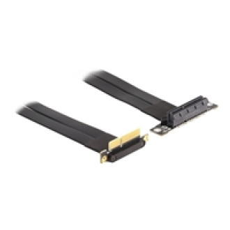 DELOCK Riser Karte PCI Express x4 Stecker 90 gewinkelt zu x4 Slot 90 gewinkelt mit Kabel 60cm