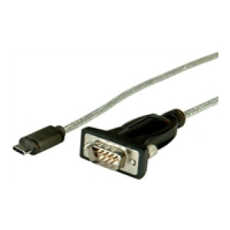 ROLINE Konverterkabel USB C-RS232 DB9 1,8m