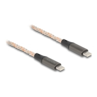 DELOCK USB 2.0 Kabel USB Type-C Stecker zu Stecker PD 3.0 100 W mit Leistungsanzeige 2m