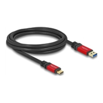 DELOCK USB 10 Gbps Kabel USB Typ-A Stecker zu USB Type-C Stecker 2m rot Metall