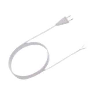 BACHMANN Zuleitung 2x0.75 2m weiss H03VVH2-F Eurostecker unverpackt