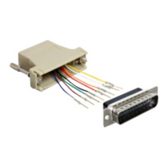 DELOCK D-Sub 25 Pin Stecker > RJ45 Buchse Montagesatz