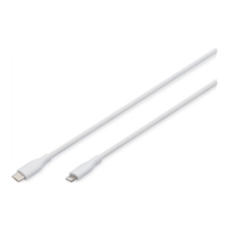 DIGITUS USB Silicone charging cable USB-C - Lightning 1m USB 2.0 60W white