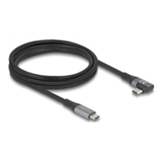 DELOCK USB 20 Gbps Kabel gewinkelt links / rechts USB PD 3.1 Extended Power Range 240 W 2m