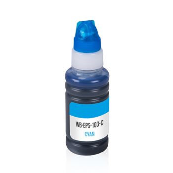 Alternativ-Tintenflasche für Epson C13T00S24A cyan