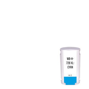 Alternativ-Tinte für HP 728 / F9K17A XL-Version cyan