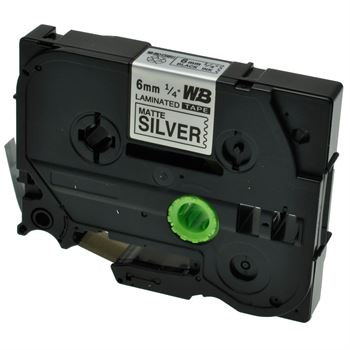 Alternativ-P-Touch für Brother TZE211 Schwarz Matt Silber