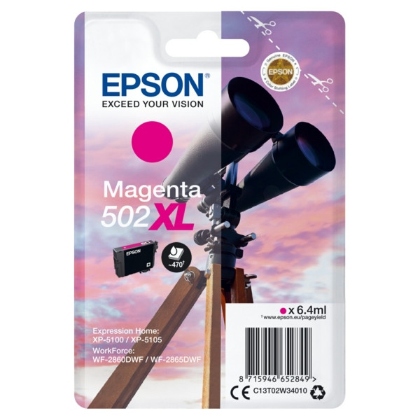 Original Tintenpatrone Epson C13T02W34010/502XL magenta