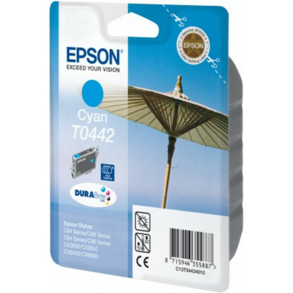 Original Tintenpatrone Epson C13T04424010/T0442 cyan