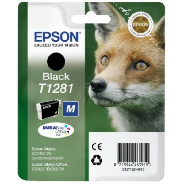 Original Tintenpatrone Epson C13T12814010/T1281 schwarz